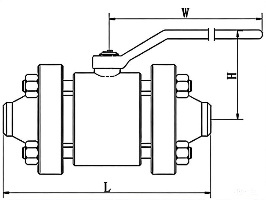 High-pressure floating ball valve